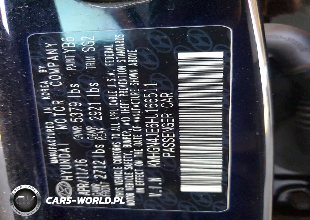 2017 Genesis G80 3.8 VIN:KMHGN4JE6HU166511 - 12