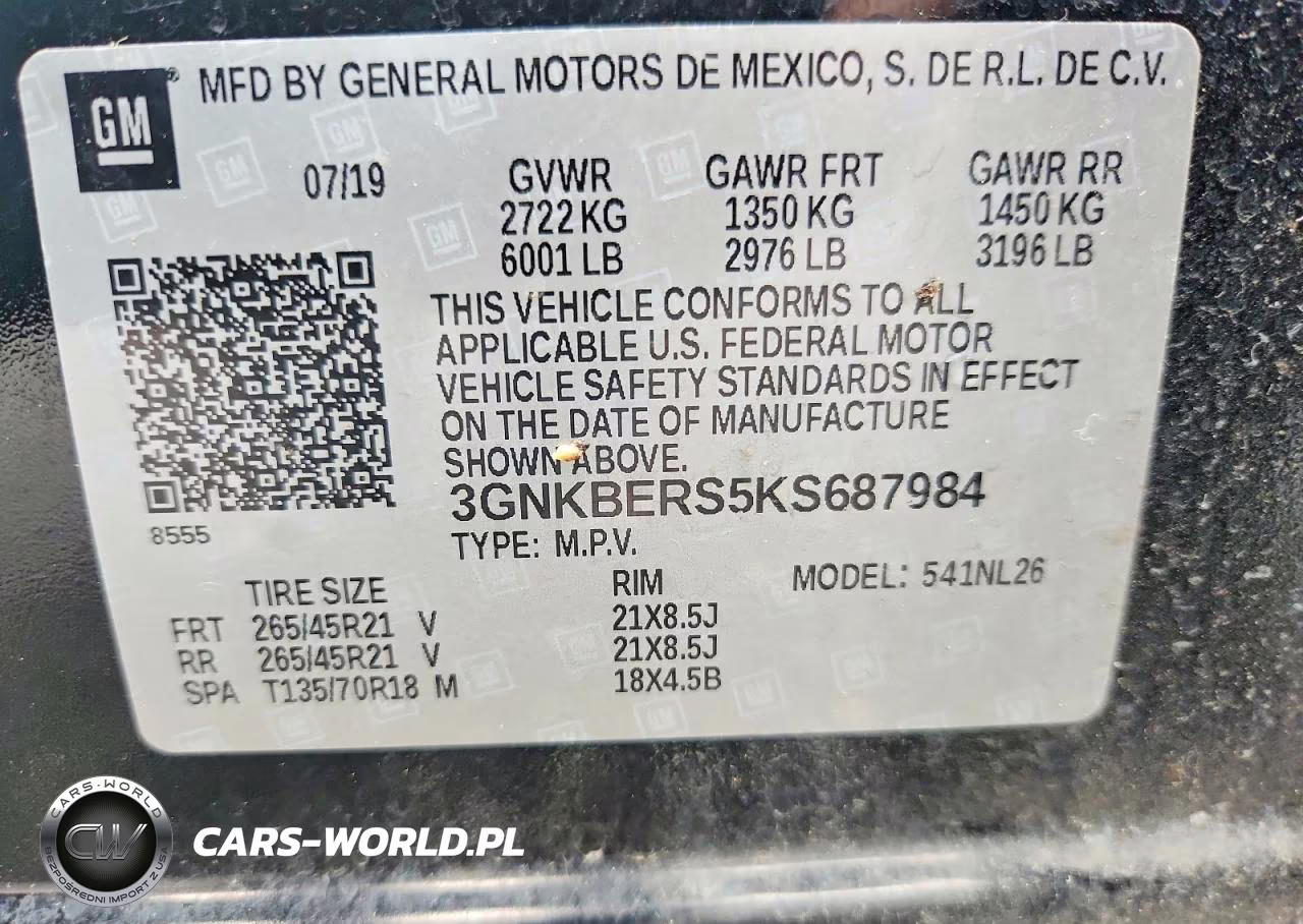 2019 Chevrolet Blazer Rs VIN:3GNKBERS5KS687984 - 12