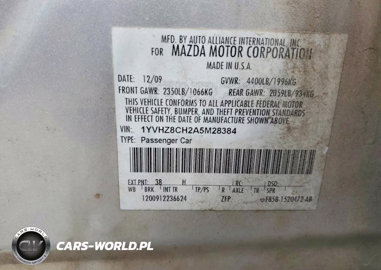 2010 Mazda 6 I VIN:1YVHZ8CH2A5M28384 - 12