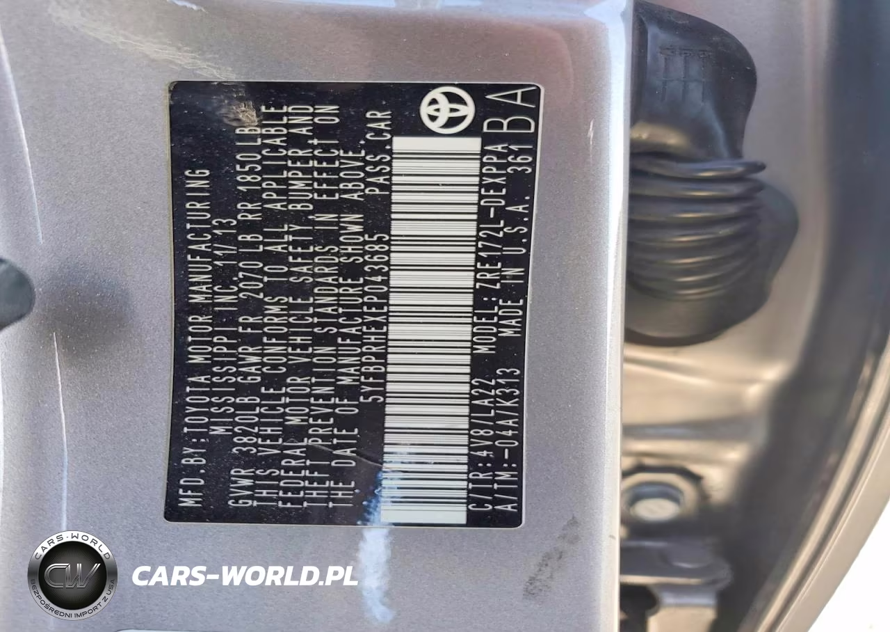 2014 Toyota Corolla VIN:5YFBPRHEXEP043685 - 13