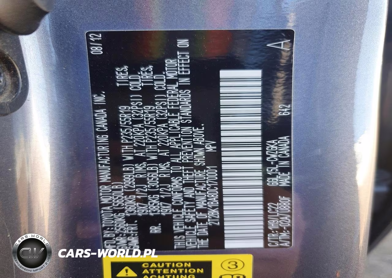 2013 Lexus Rx 350 F Sport VIN:2T2BK1BA8DC170001 - 12