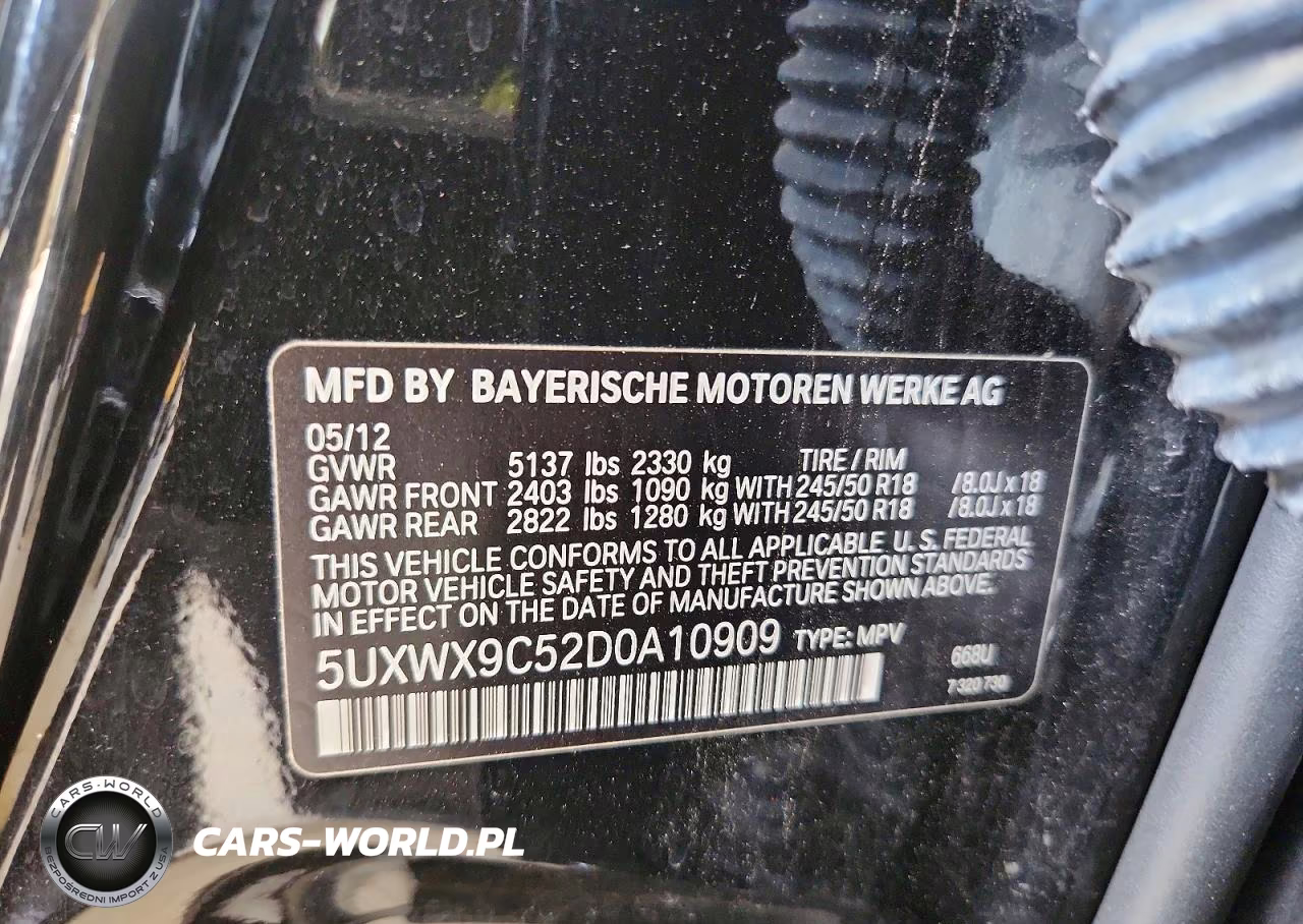 2013 BMW X3 xDrive28I VIN:5UXWX9C52D0A10909 - 13
