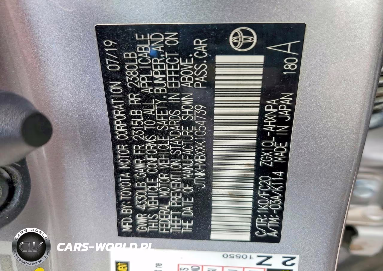 2019 Toyota C-Hr Le VIN:JTNKHMBXXK1054739 - 13