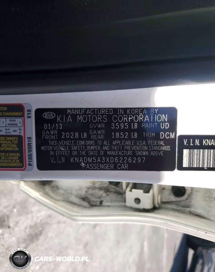 2013 Kia Rio Lx VIN:KNADM5A3XD6226297 - 12