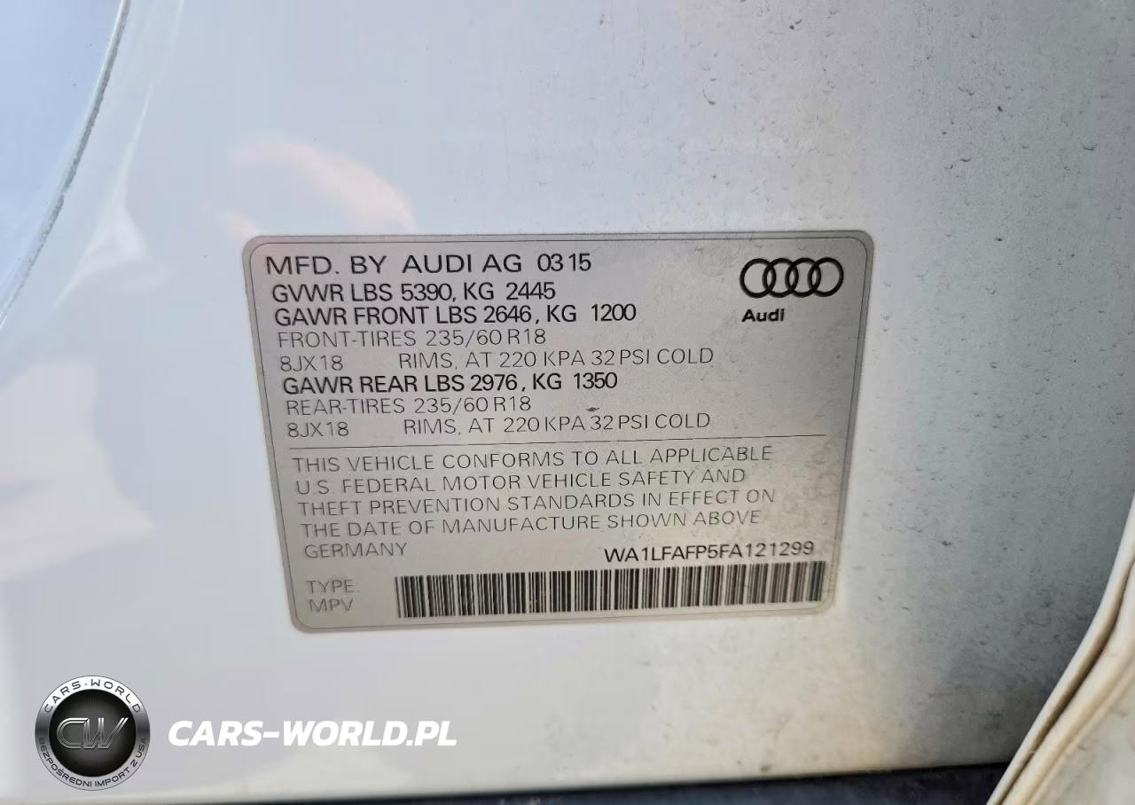 2015 Audi Q5 Premium Plus VIN:WA1LFAFP5FA121299 - 13
