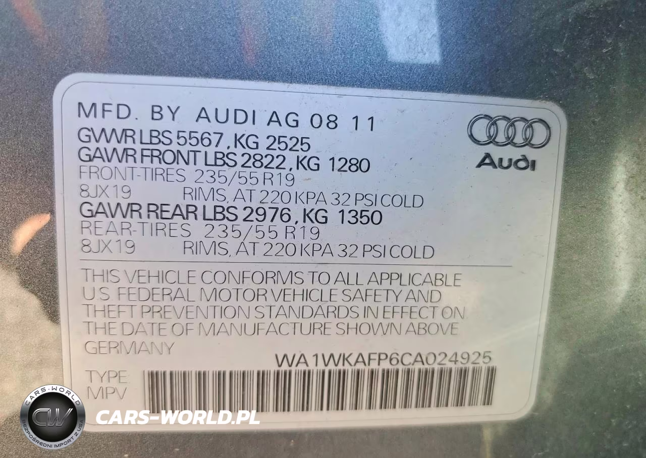 2012 Audi Q5 Prestige VIN:WA1WKAFP6CA024925 - 13