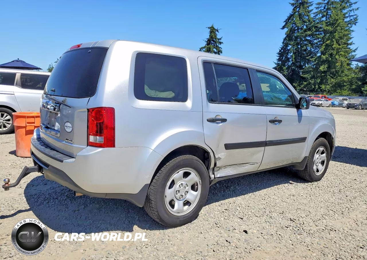 2014 Honda Pilot Lx VIN:5FNYF4H20EB001074 - 3