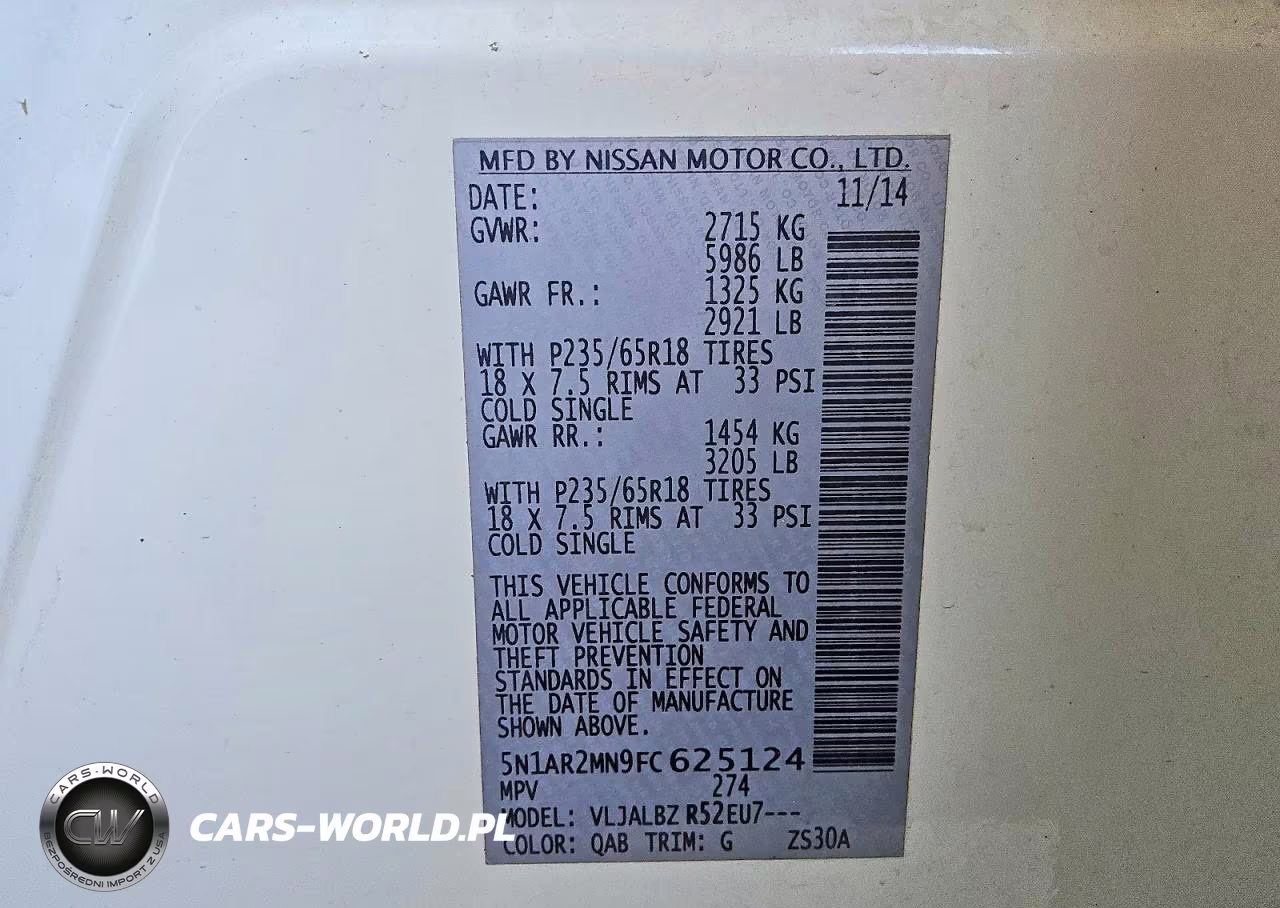 2015 Nissan Pathfinder S VIN:5N1AR2MN9FC625124 - 13