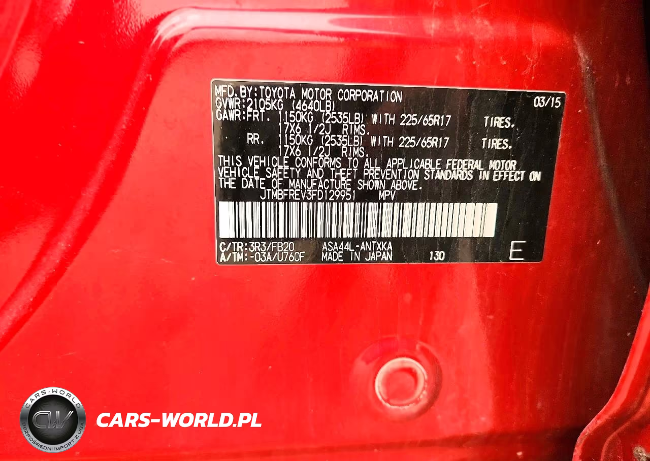 2015 Toyota Rav4 Le VIN:JTMBFREV3FD129951 - 13