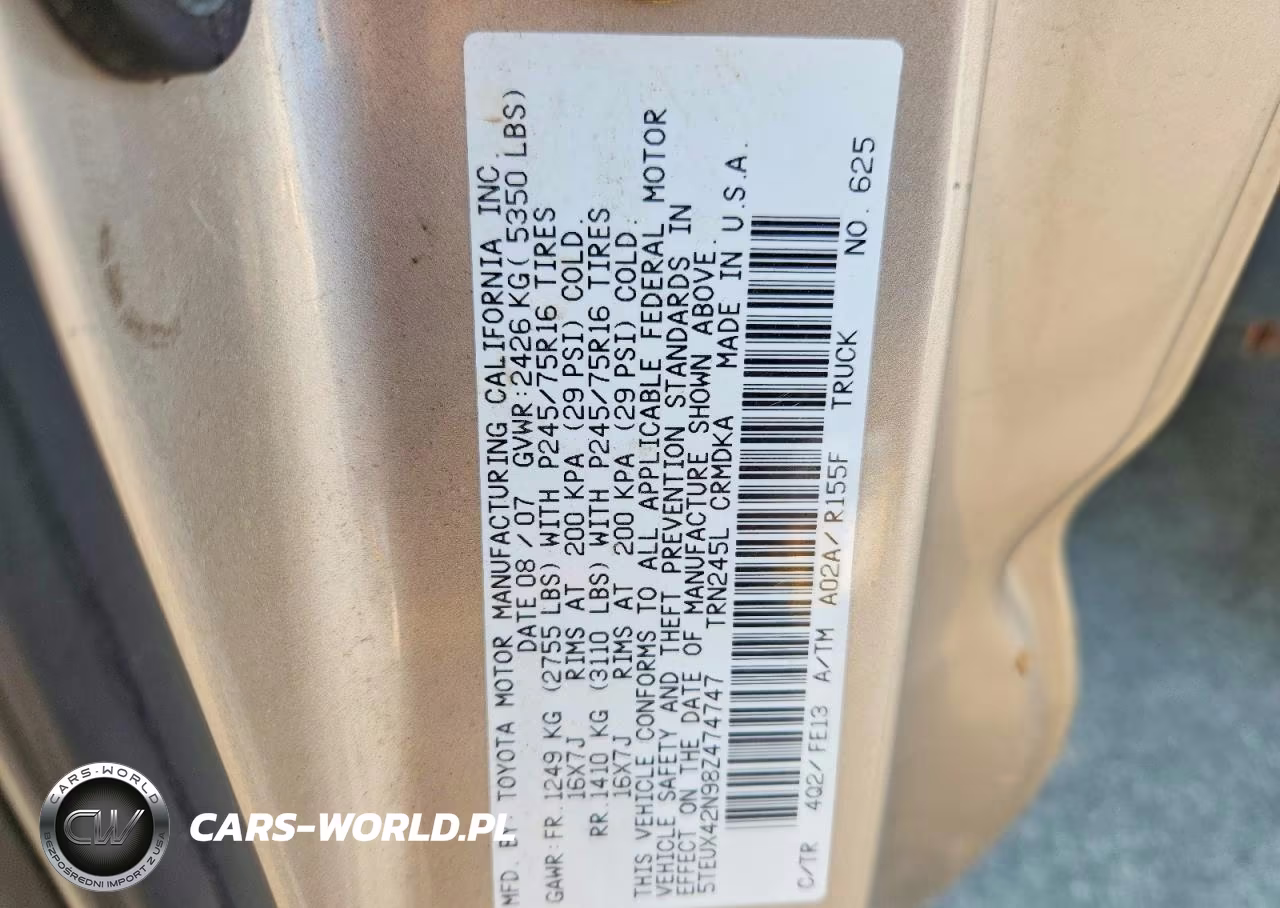 2008 Toyota Tacoma Access Cab VIN:5TEUX42N98Z474747 - 12