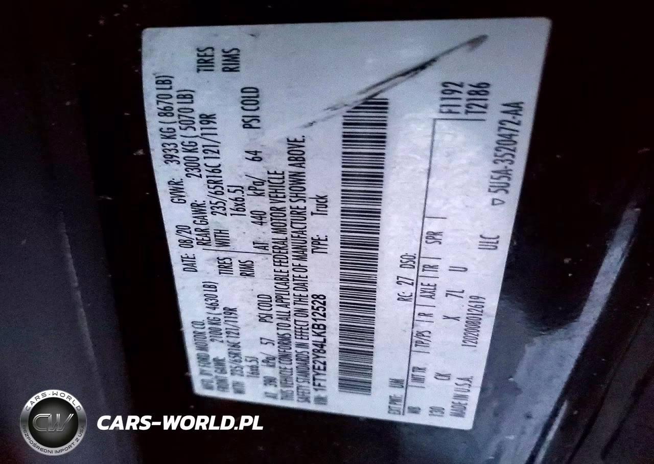 2020 Ford Transit 150 Utility - Service Van VIN:1FTYE2Y84LKB12528 - 13