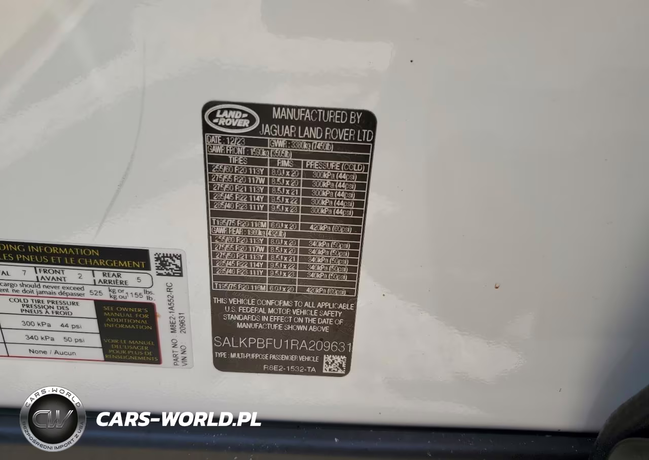 2024 Land Rover Range Rover Se VIN:SALKPBFU1RA209631 - 12