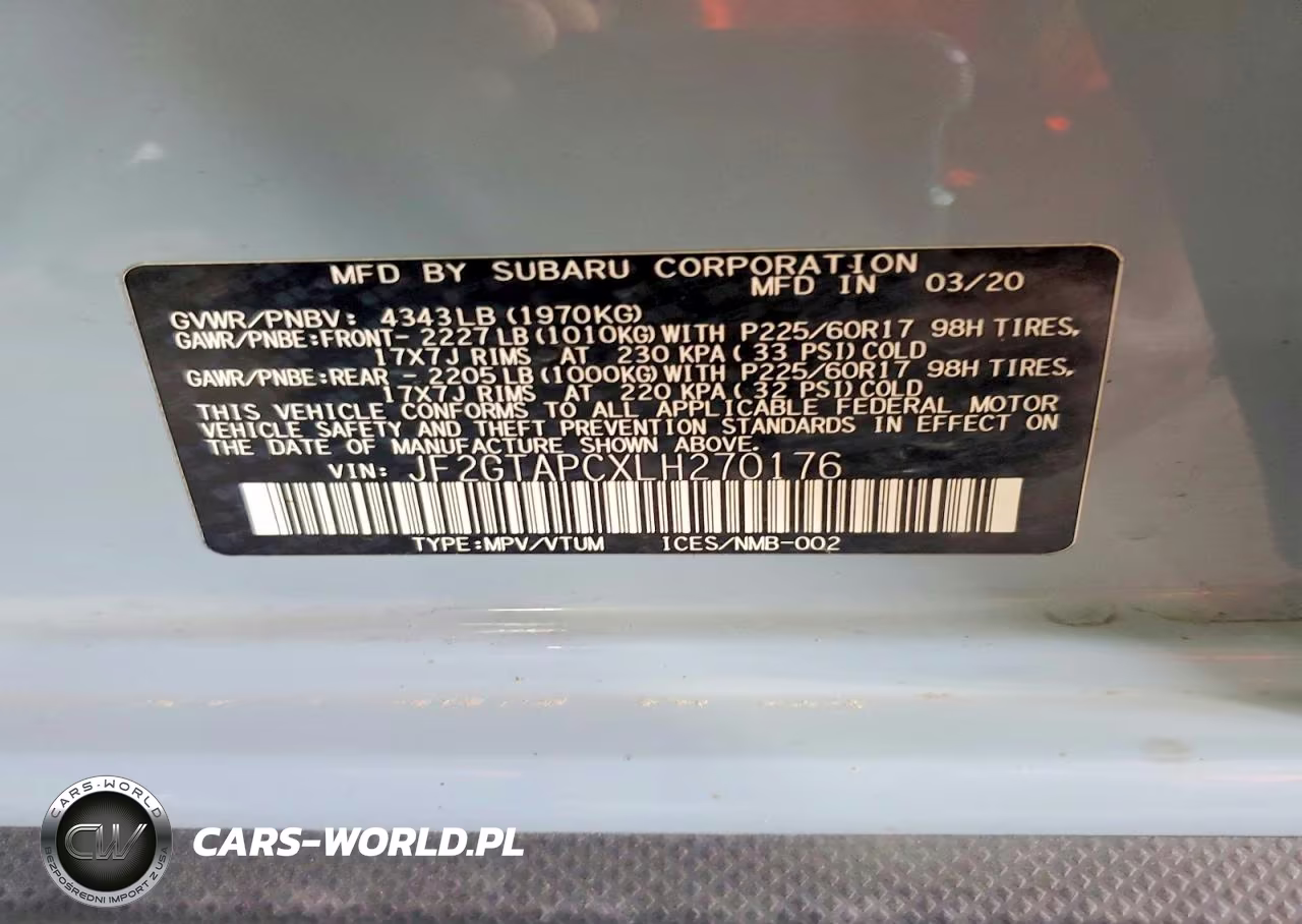 2020 Subaru Crosstrek Premium VIN:JF2GTAPCXLH270176 - 12