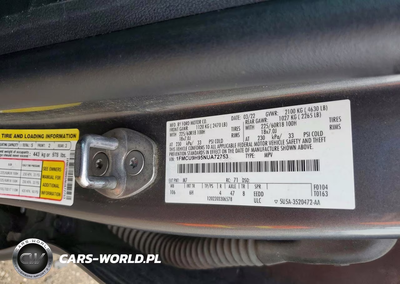2022 Ford Escape Sel VIN:1FMCU9H95NUA72753 - 12