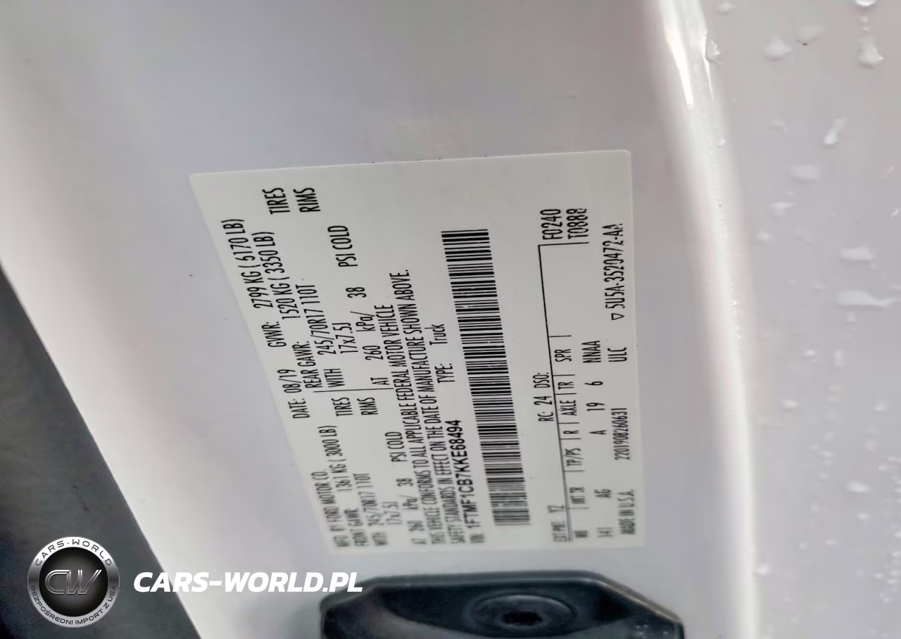 2019 Ford F150 VIN:1FTMF1CB7KKE68494 - 12