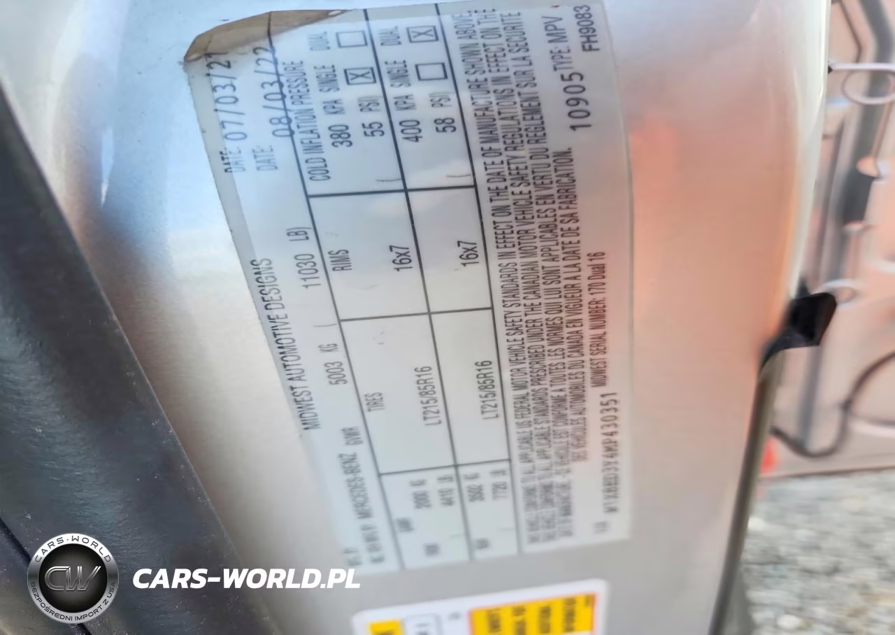 2021 Mercedes-Benz Sprinter Rv VIN:W1X8ED3Y4MP430351 - 13