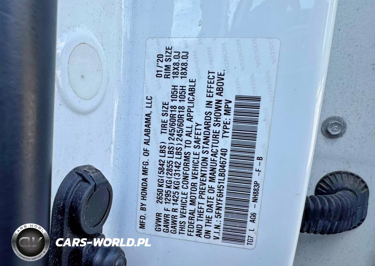 2020 Honda Pilot Exl VIN:5FNYF6H51LB046740 - 11