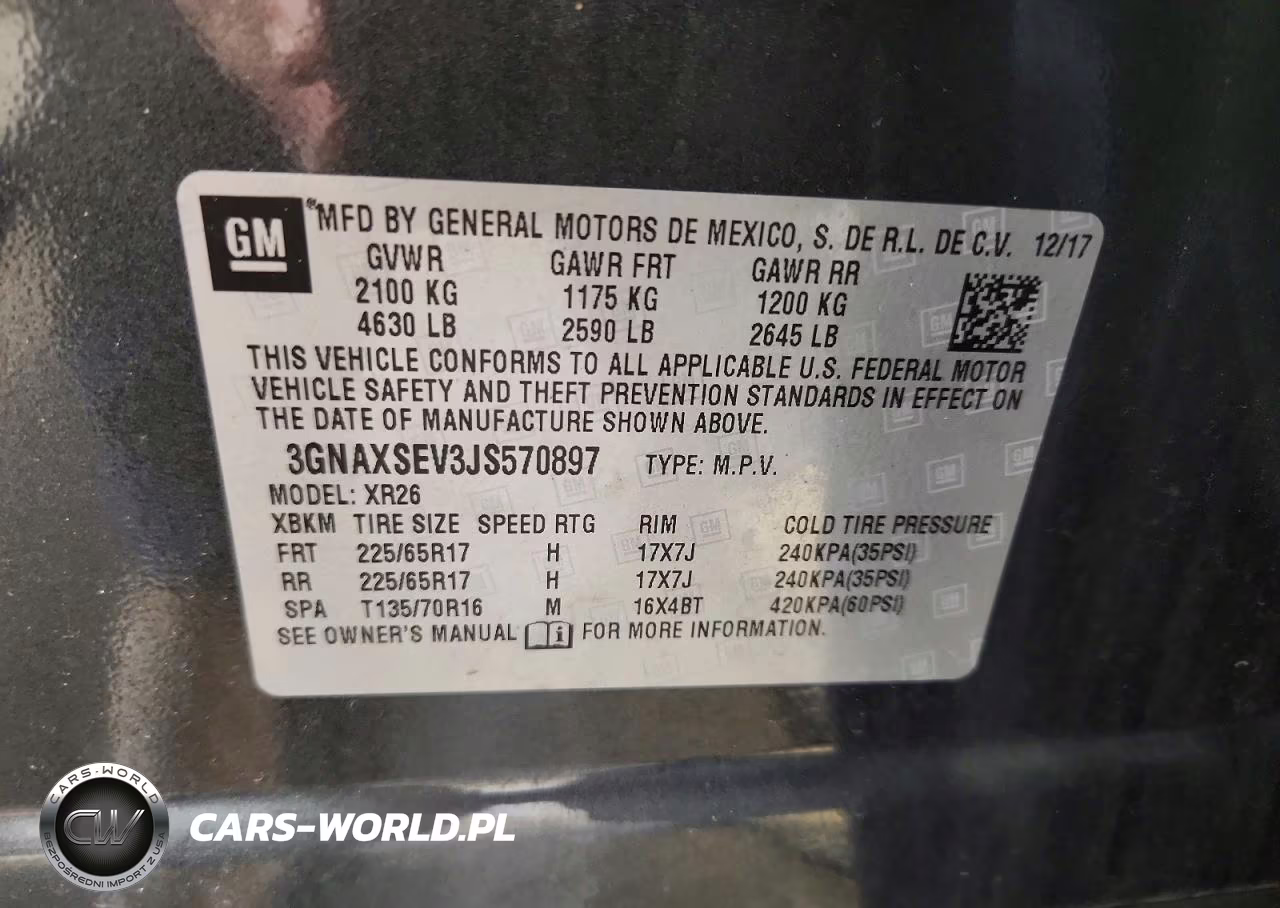 2018 Chevrolet Equinox Lt VIN:3GNAXSEV3JS570897 - 13
