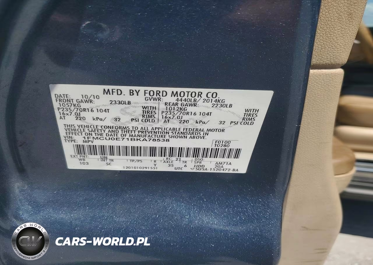 2011 Ford Escape VIN:1FMCU0E71BKA78538 - 13