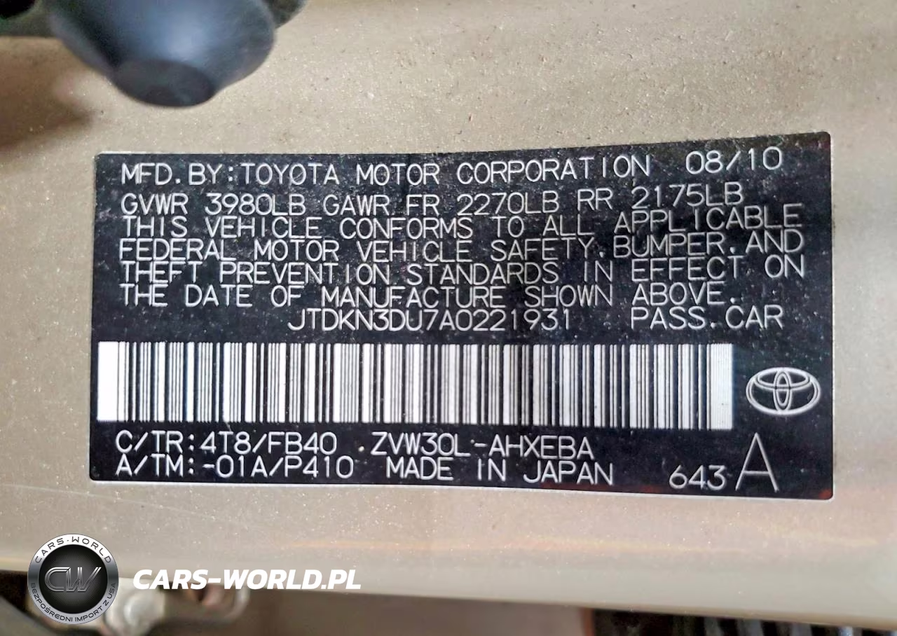2010 Toyota Prius Hy VIN:JTDKN3DU7A0221931 - 12