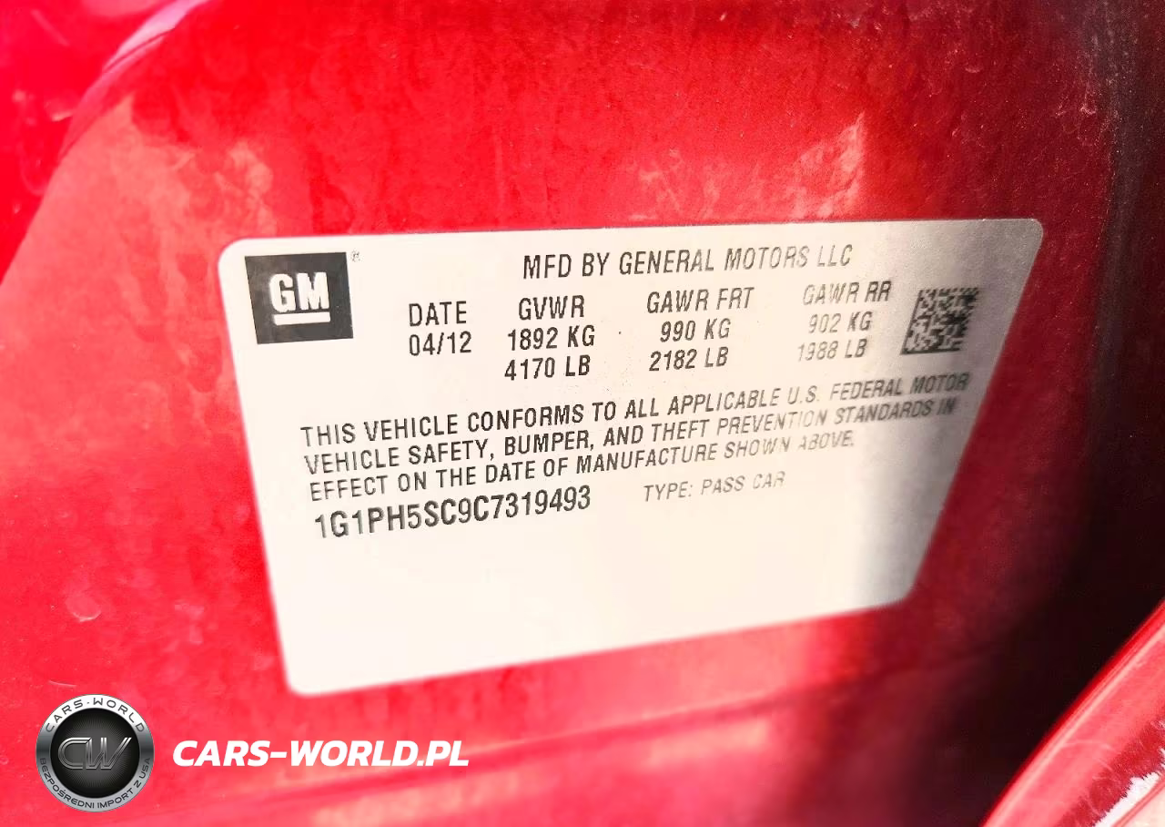 2012 Chevrolet Cruze Ltz VIN:1G1PH5SC9C7319493 - 12