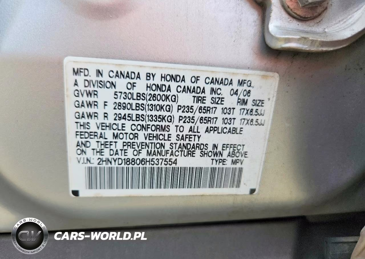 2006 Acura Mdx Touring VIN:2HNYD18806H537554 - 13