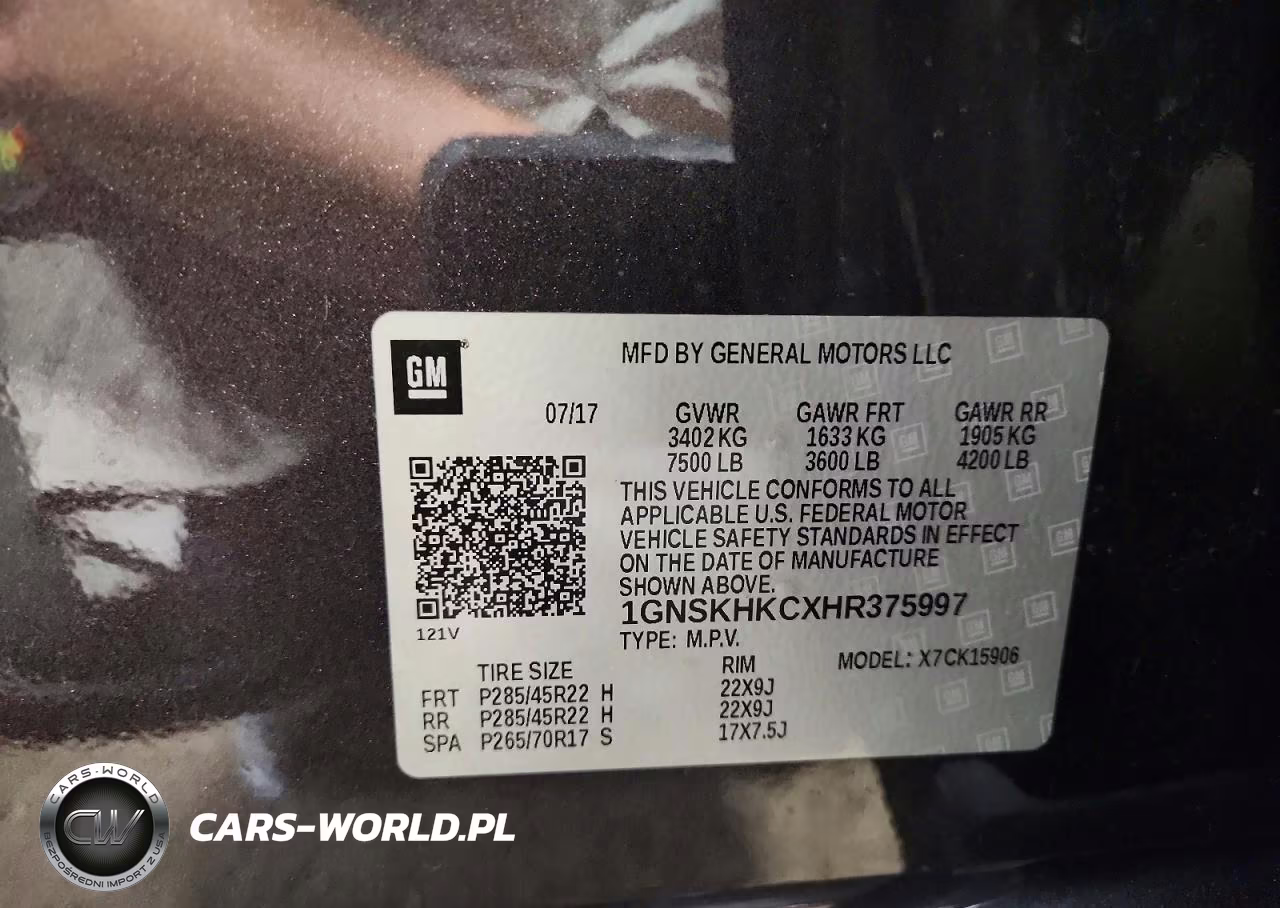 2017 Chevrolet Suburban K1500 Lt VIN:1GNSKHKCXHR375997 - 14