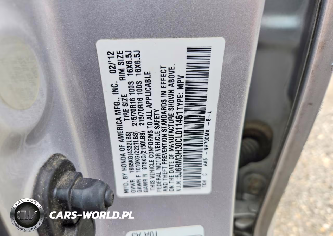 2012 Honda Cr-V Lx VIN:5J6RM3H30CL011461 - 13