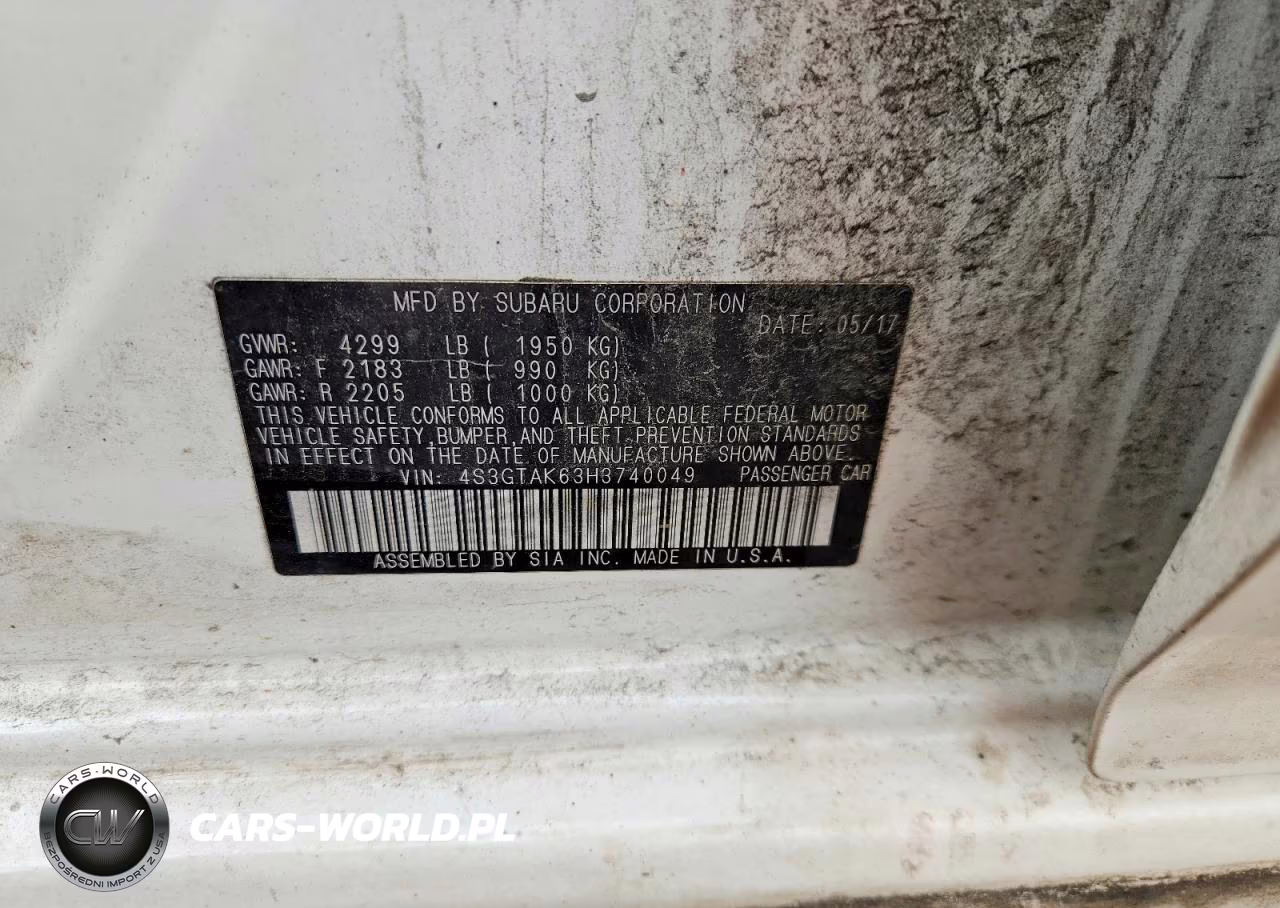 2017 Subaru Impreza Sport VIN:4S3GTAK63H3740049 - 12