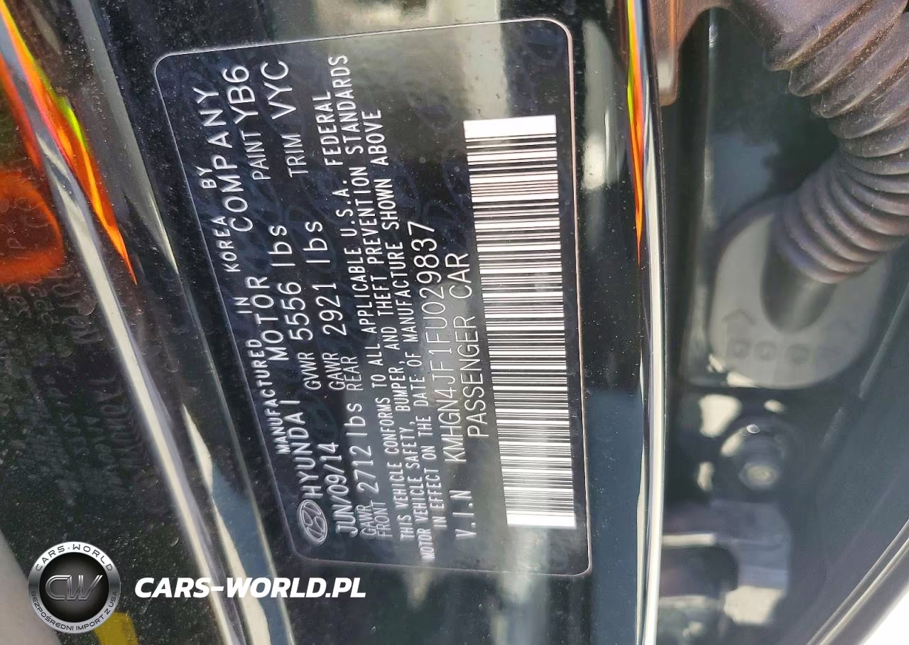 2015 Hyundai Genesis 5.0L VIN:KMHGN4JF1FU029837 - 12