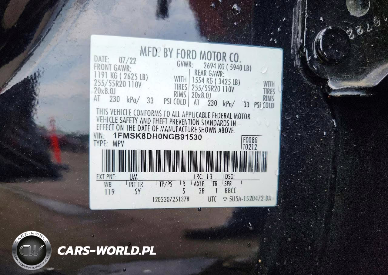 2022 Ford Explorer Xlt VIN:1FMSK8DH0NGB91530 - 13