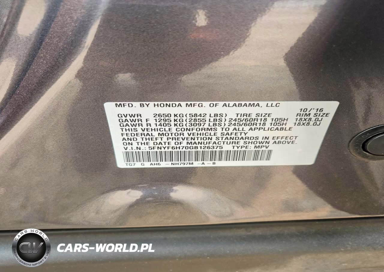 2016 Honda Pilot Exln VIN:5FNYF6H70GB126375 - 13