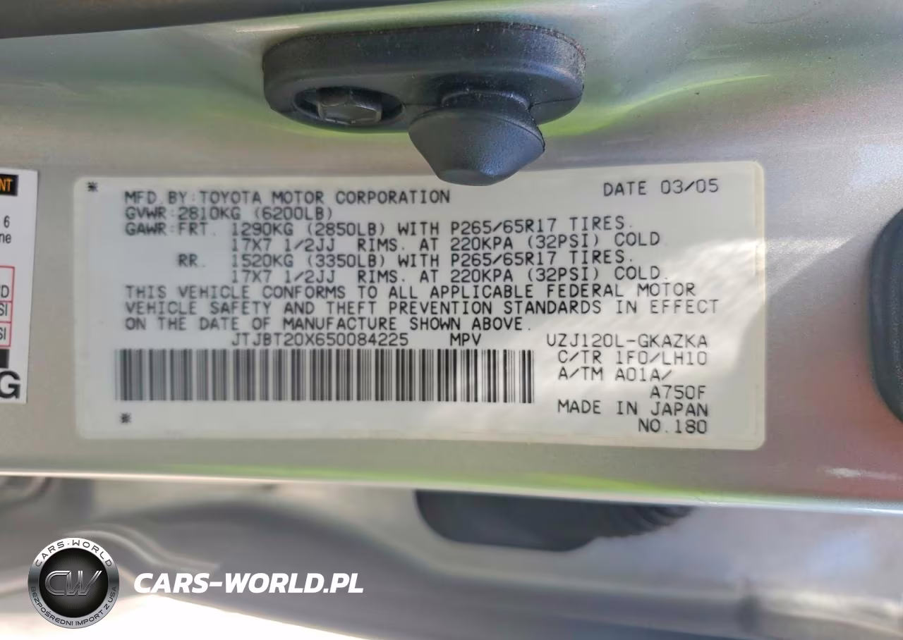 2005 Lexus Gx 470 VIN:JTJBT20X650084225 - 13