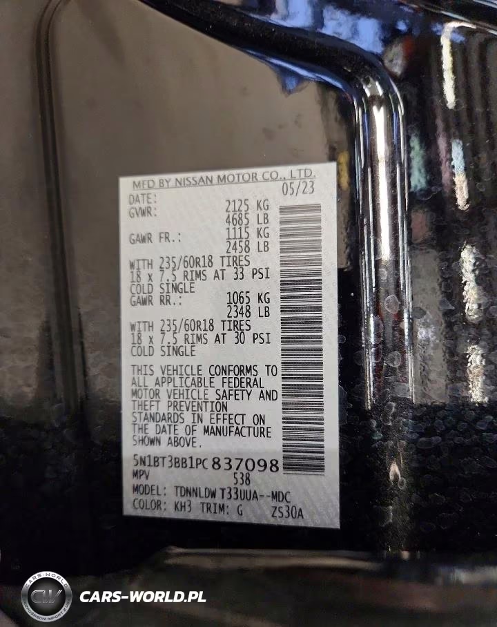 2023 Nissan Rogue Sv VIN:5N1BT3BB1PC837098 - 13