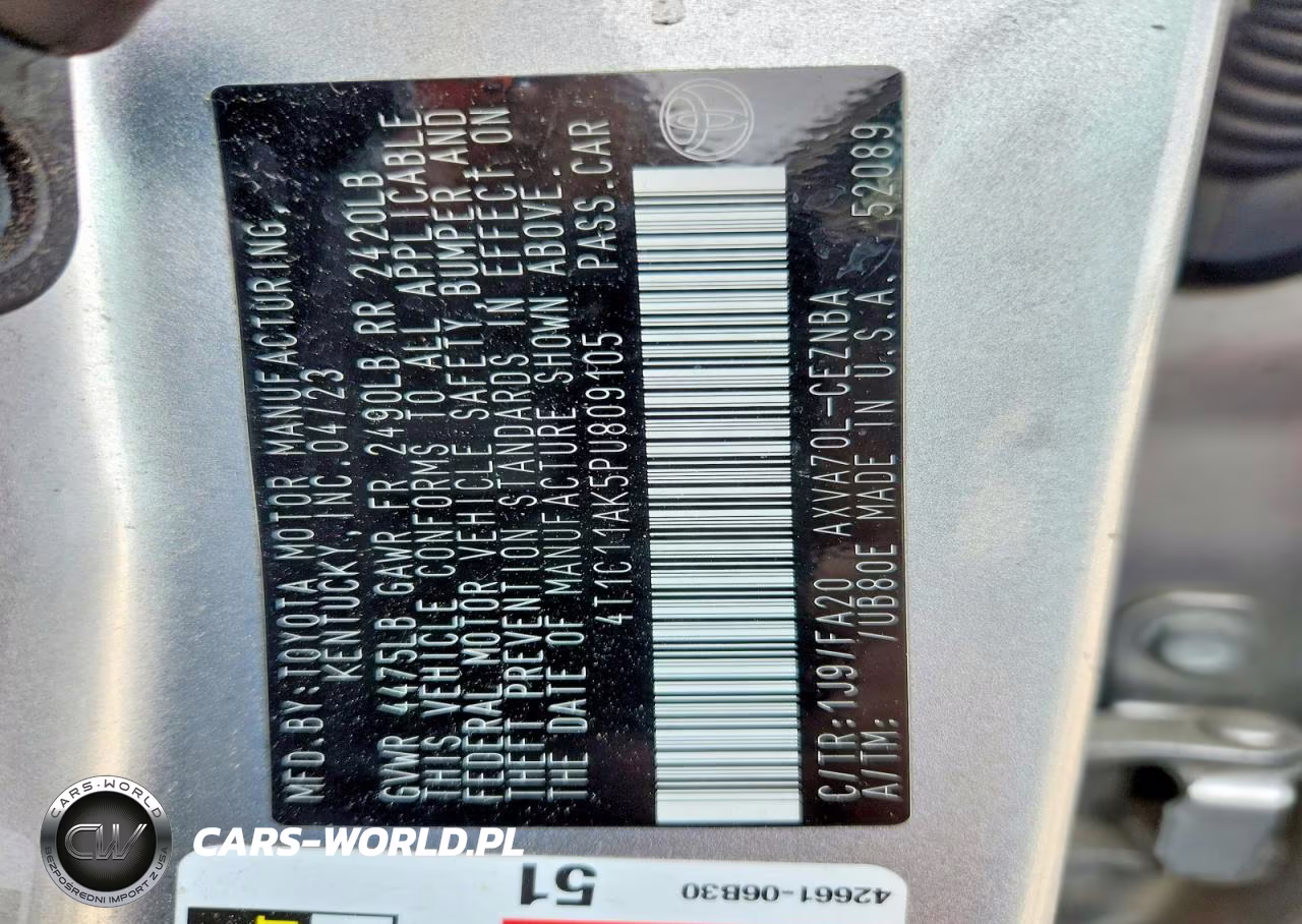 2023 Toyota Camry Le VIN:4T1C11AK5PU809105 - 12