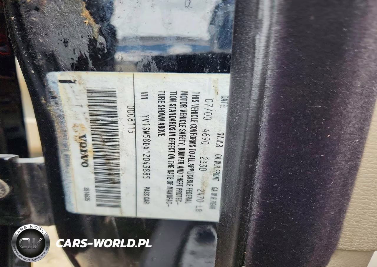 2001 Volvo V70 2.4T VIN:YV1SW58DX12043885 - 12