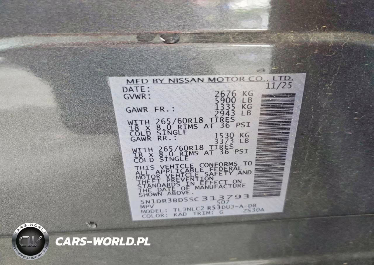 2025 Nissan Pathfinder Rock Creek VIN:5N1DR3BD5SC313793 - 12