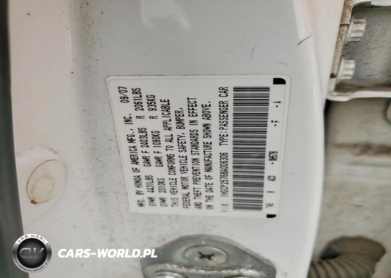 2008 Honda Accord Ex VIN:1HGCP25768A006306 - 12