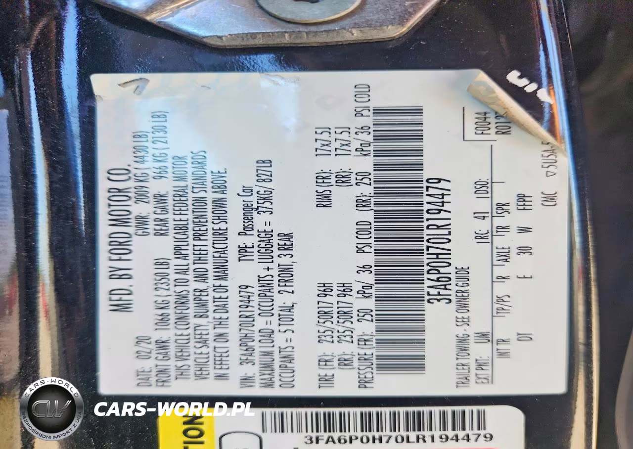 2020 Ford Fusion Se VIN:3FA6P0H70LR194479 - 13