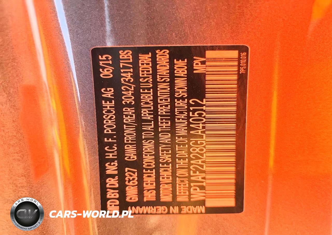 2016 Porsche Cayenne VIN:WP1AF2A28GLA40512 - 13