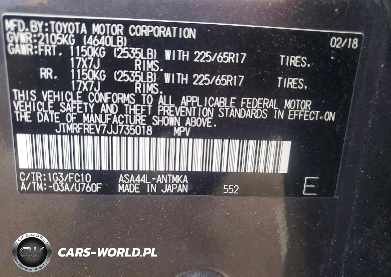 2018 Toyota Rav4 Xle VIN:JTMRFREV7JJ735018 - 13
