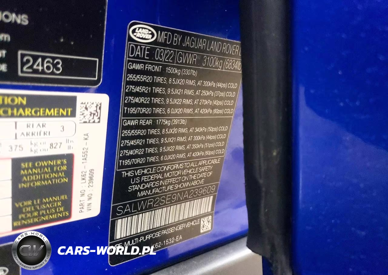 2022 Land Rover Range Rover Sport Hse Dynamic VIN:SALWR2SE9NA239609 - 14