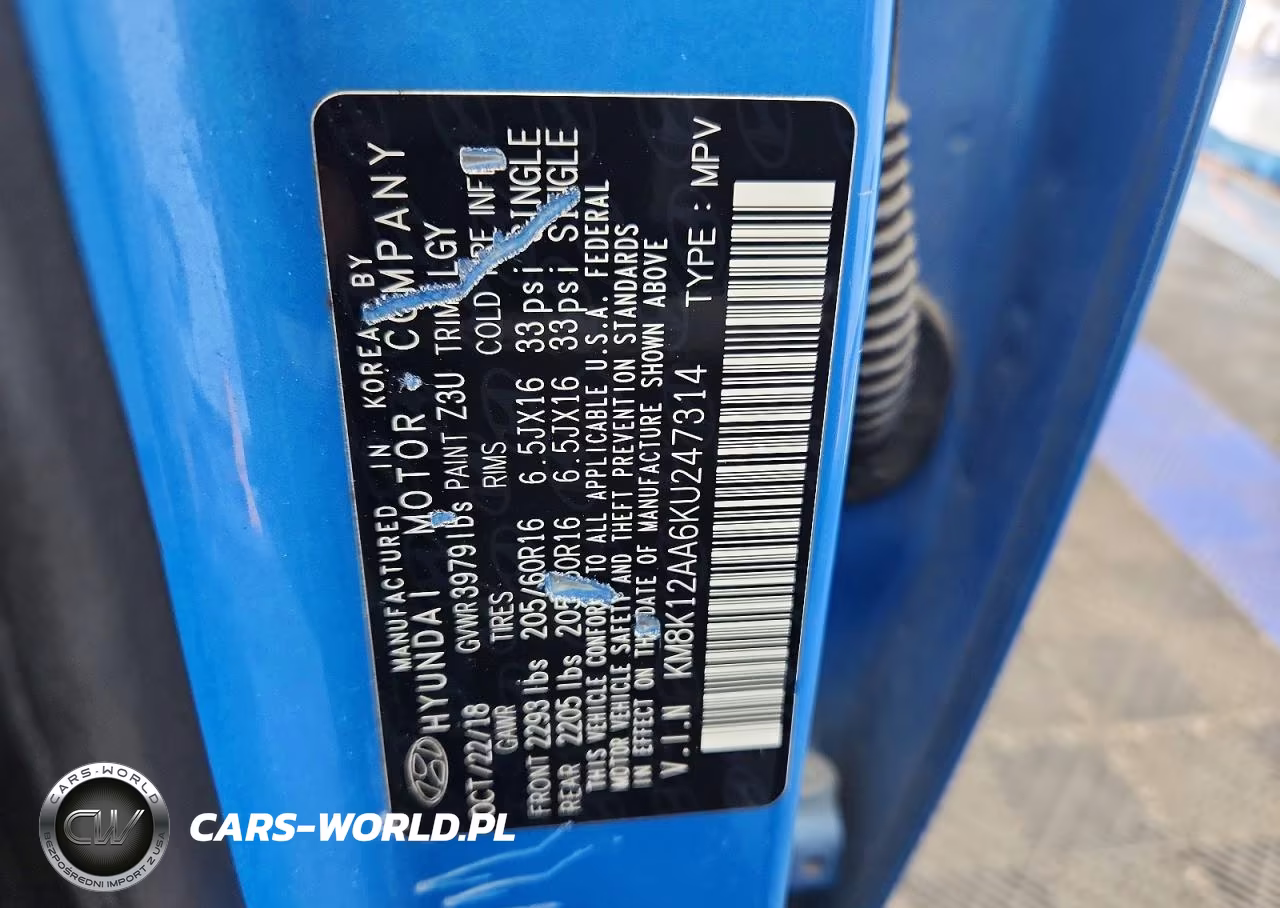 2019 Hyundai Kona Se VIN:KM8K12AA6KU247314 - 13