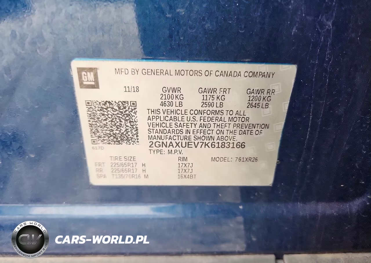 2019 Chevrolet Equinox Lt VIN:2GNAXUEV7K6183166 - 13