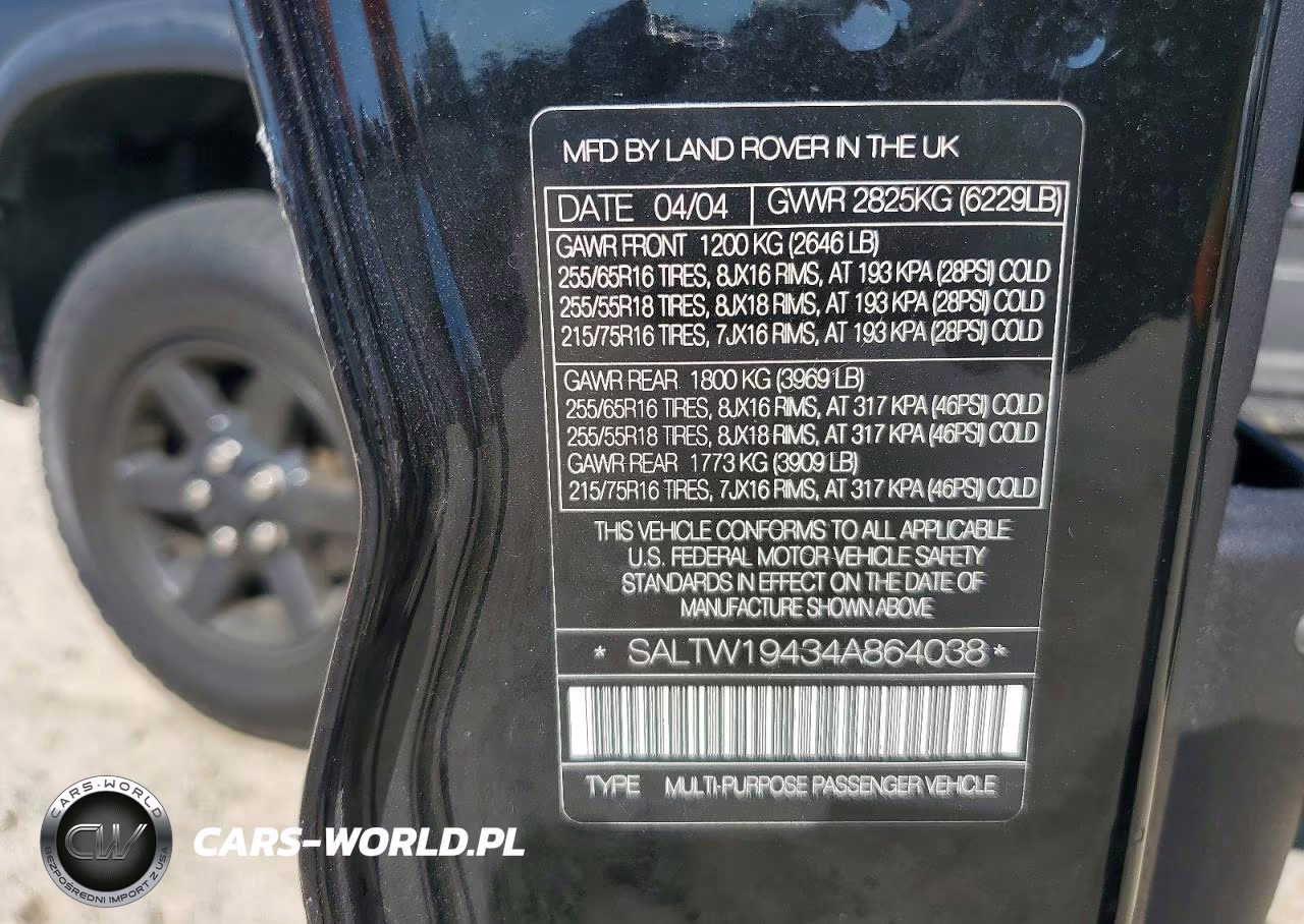 2004 Land Rover Discovery Ii Se VIN:SALTW19434A864038 - 13