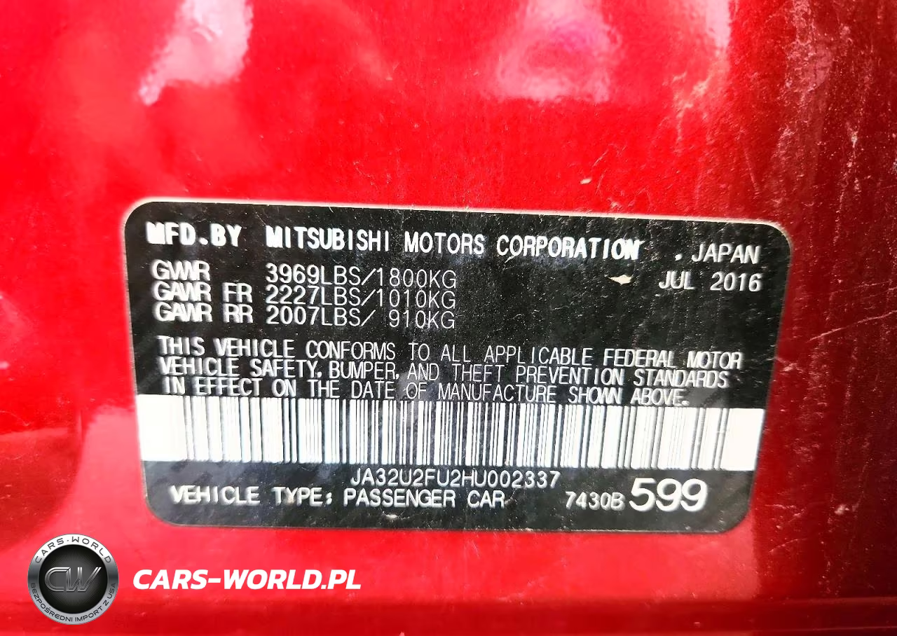 2017 Mitsubishi Lancer Es VIN:JA32U2FU2HU002337 - 13