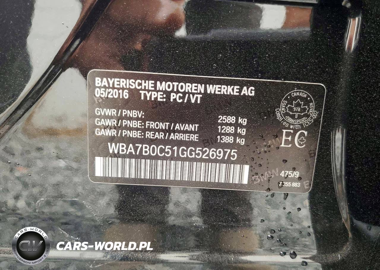2016 BMW 750 Xi VIN:WBA7B0C51GG526975 - 12