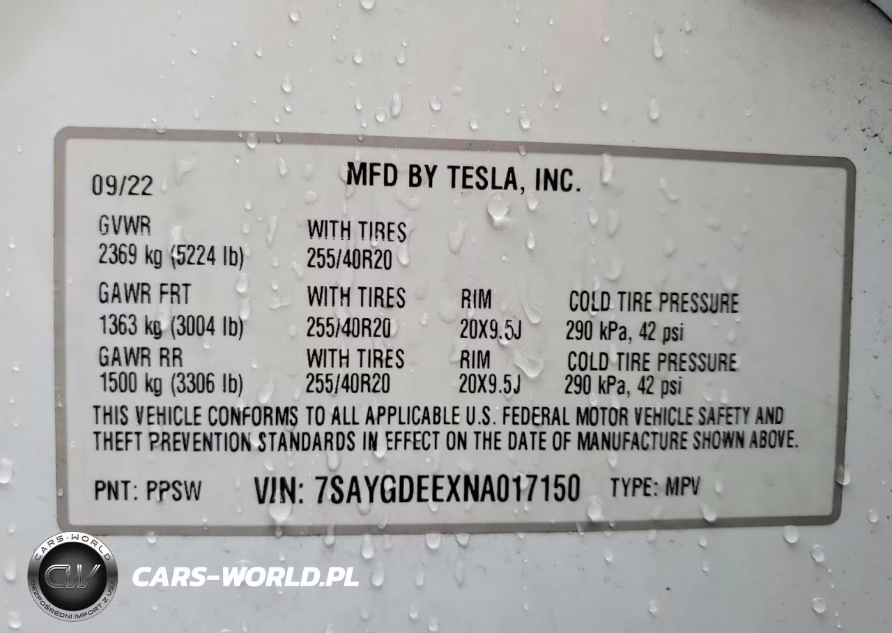 2022 Tesla Model Y VIN:7SAYGDEEXNA017150 - 13