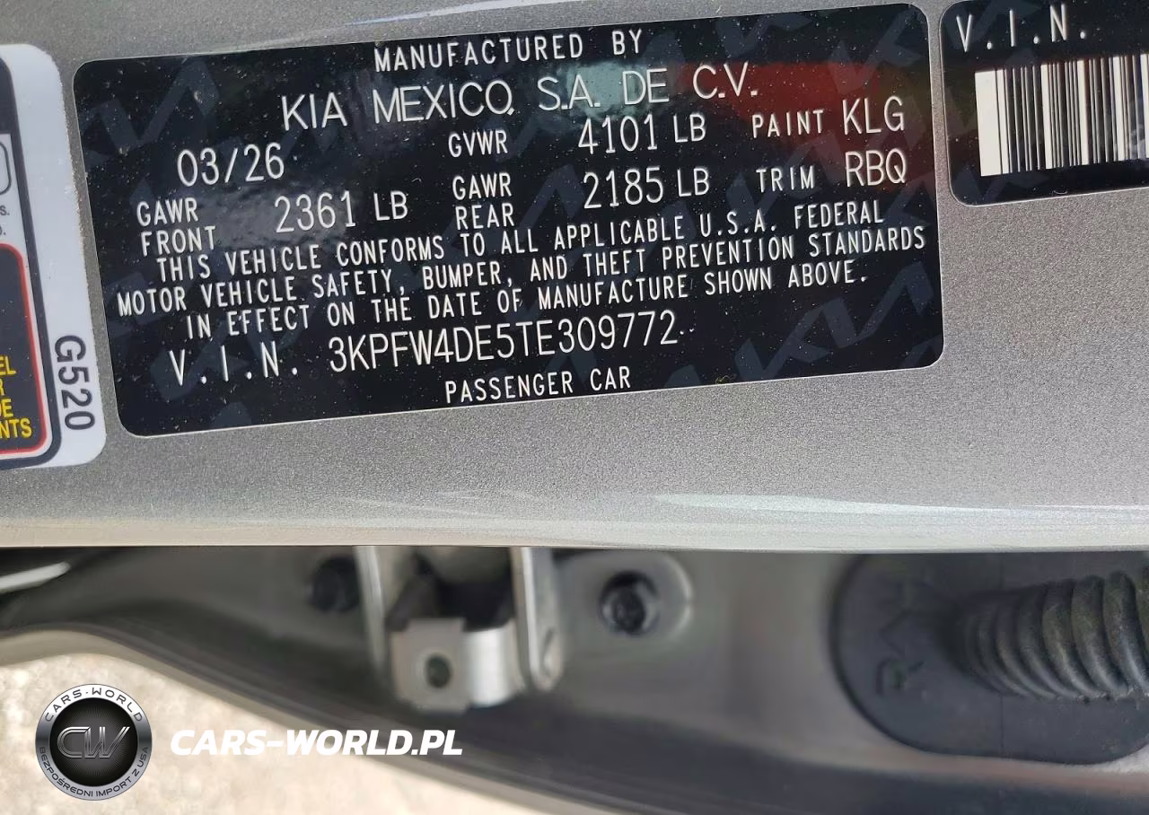 2026 Kia K4 Gt Line VIN:3KPFW4DE5TE309772 - 13