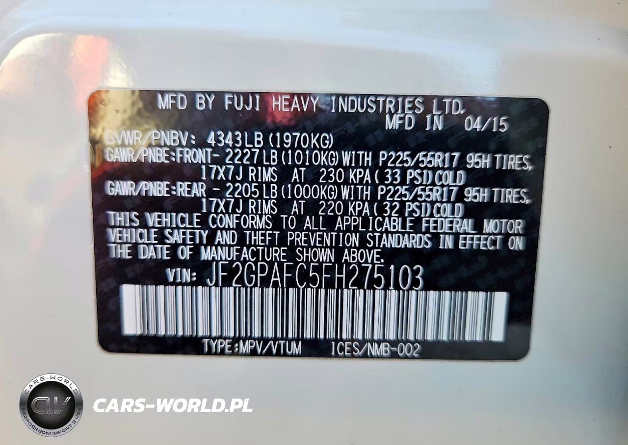 2015 Subaru Xv Crosstrek 2.0 Premium VIN:JF2GPAFC5FH275103 - 13